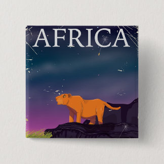 Chapa Cuadrada Afiche de la cosecha de gato grande africano