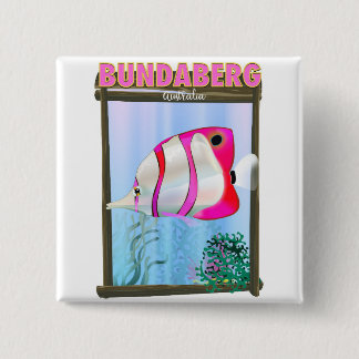 Chapa Cuadrada Afiche de viaje de Bundaberg Australia