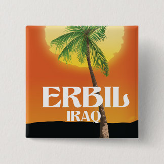 Chapa Cuadrada Afiche de viaje de Erbil Iraq