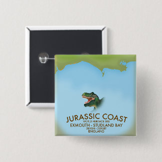 Chapa Cuadrada Afiche de viajes de la costa sur de Inglaterra