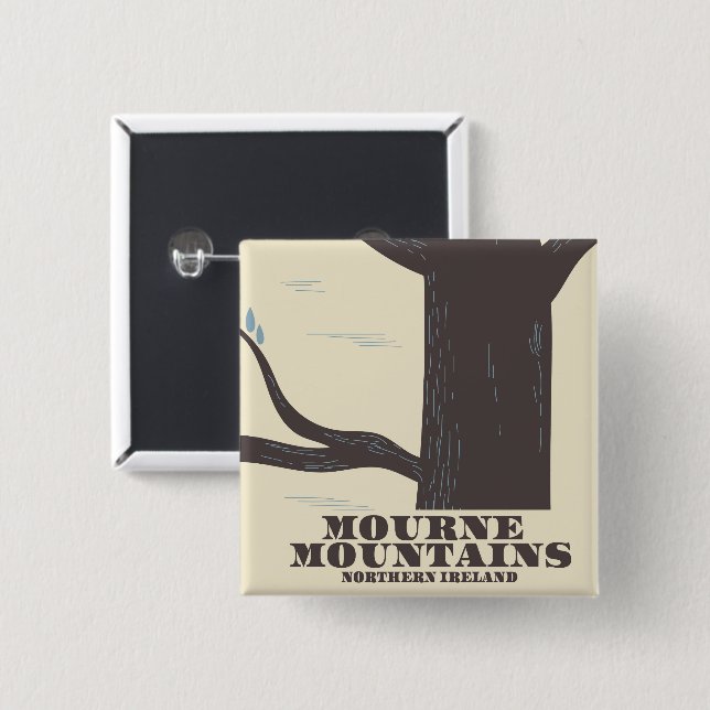 Chapa Cuadrada afiche de viajes de mourne Mountain (Anverso y reverso)