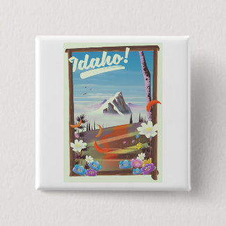 Chapa Cuadrada Afiche de viajes por el paisaje