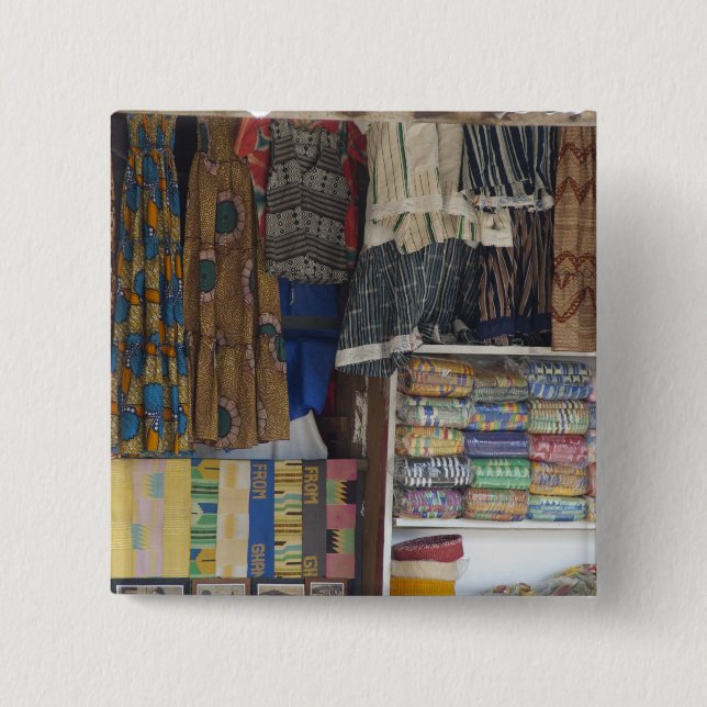 Chapa Cuadrada África, Ghana, Accra. Accra Textiles y artesanías (Anverso)