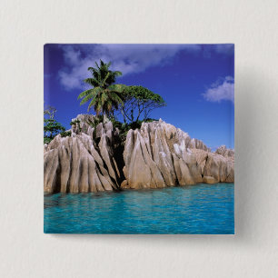 Chapa Cuadrada África, Seychelles, Isla La Digue.Granito