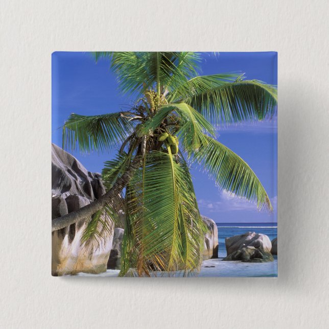 Chapa Cuadrada África, Seychelles, Isla La Digue. Granito 2 (Anverso)