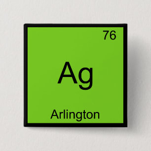 Chapa Cuadrada Ag - Árlington City Chemistry Símbolo Tee