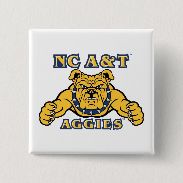 Chapa Cuadrada Agencias de A&T de CN | Bulldog Aggie (Anverso)