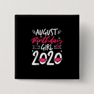 Chapa Cuadrada Agosto Cumpleaños Cuarentena de Regalo a Mujeres s