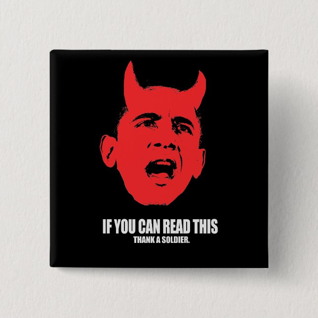 Chapa Cuadrada Agradezca a un soldado Bumpersticker (Anverso)