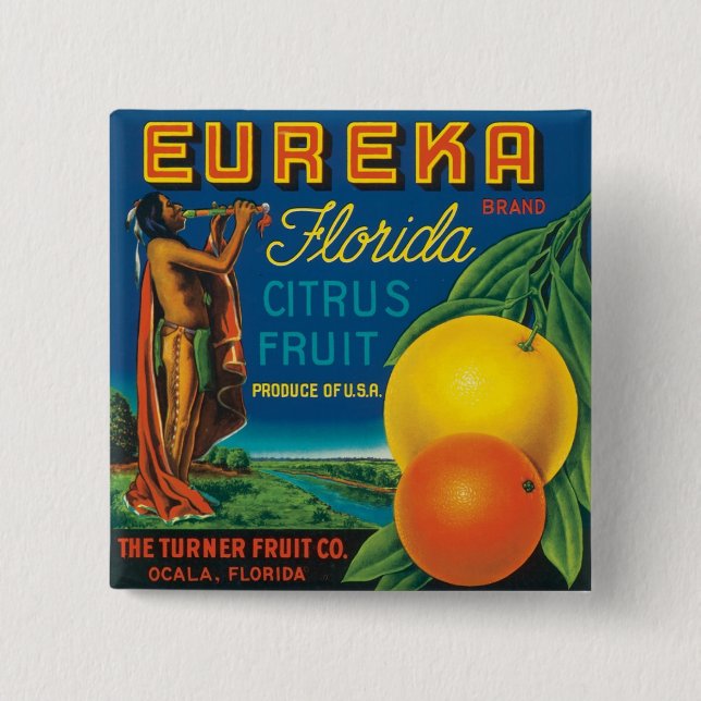 Chapa Cuadrada Agrios de Eureka la Florida (Anverso)