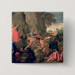 Chapa Cuadrada Agua llamativa de la roca, 1649 de Moses