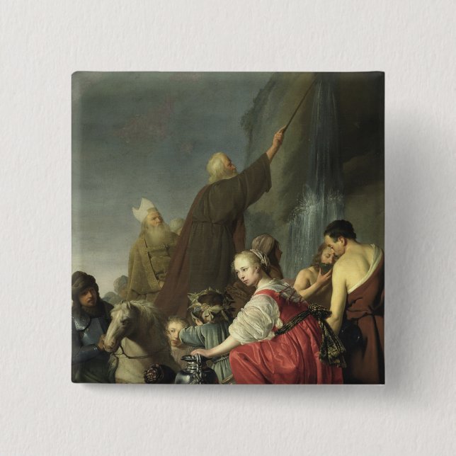 Chapa Cuadrada Agua llamativa de Moses de la roca (Anverso)