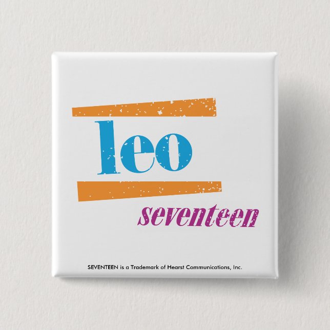 Chapa Cuadrada Aguamarina de Leo (Anverso)