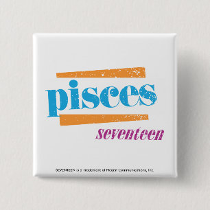 Chapa Cuadrada Aguamarina de Piscis