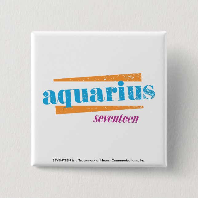 Chapa Cuadrada Aguamarina del acuario (Anverso)