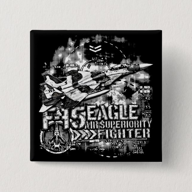 Chapa Cuadrada Águila F-15 (Anverso)