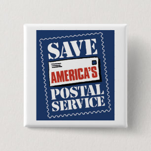 Chapa Cuadrada Ahorre el servicio postal de América