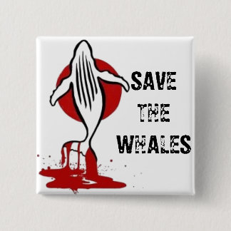 Chapa Cuadrada Ahorre las ballenas