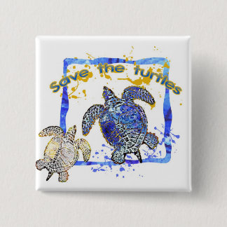 Chapa Cuadrada Ahorre las tortugas