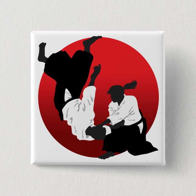 Chapa Cuadrada Aikido (Anverso)