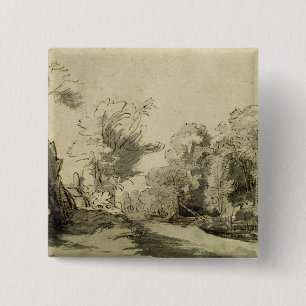 Chapa Cuadrada Ajardine con una trayectoria, árbol casi muerto en