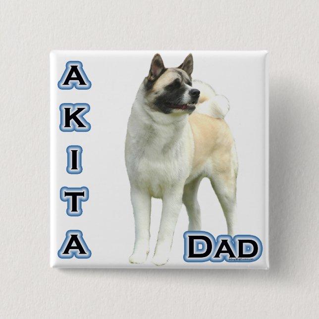 Chapa Cuadrada Akita Dad 4 (Anverso)