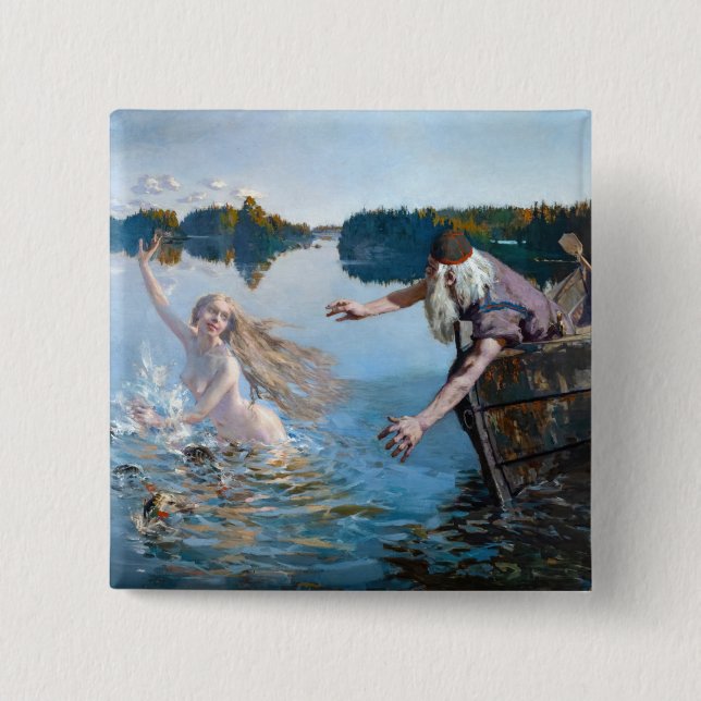 Chapa Cuadrada Akseli Gallen-Kallela - Aino Triptych (Anverso)