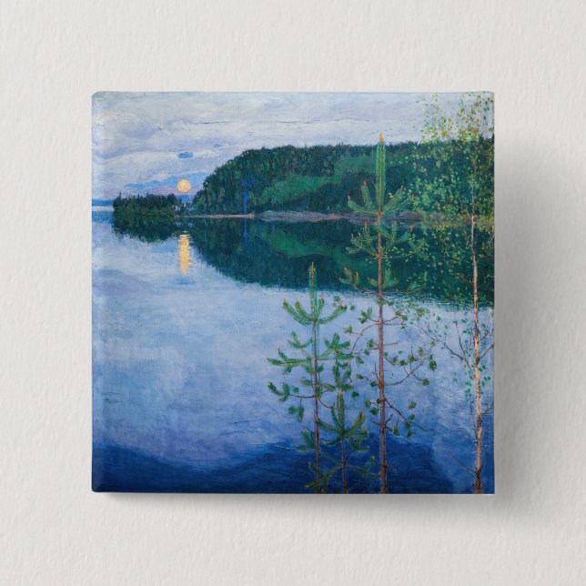 Chapa Cuadrada Akseli Gallen-Kallela - Noche de primavera (Anverso)