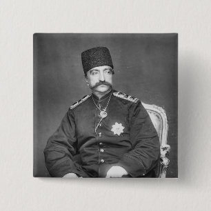 Chapa Cuadrada Al-Dinar Shah Qajar de Naser de Persia