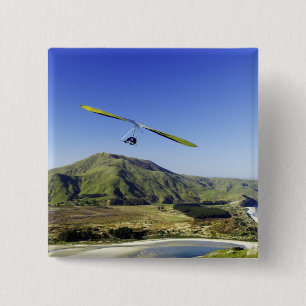 Chapa Cuadrada Ala delta, Península de Otago, cerca de Dunedin,