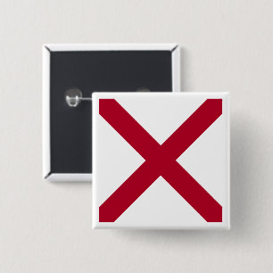 Chapa Cuadrada Alabama: Bandera de St Andrew Crimson