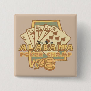 Chapa Cuadrada Alabama Poker
