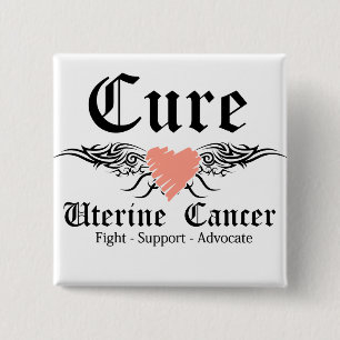 Chapa Cuadrada Alas uterinas del tatuaje del cáncer de la