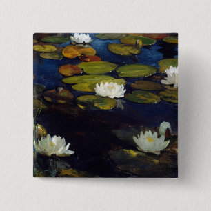 Chapa Cuadrada Albert Edelfelt - Water Lilies, Estudio