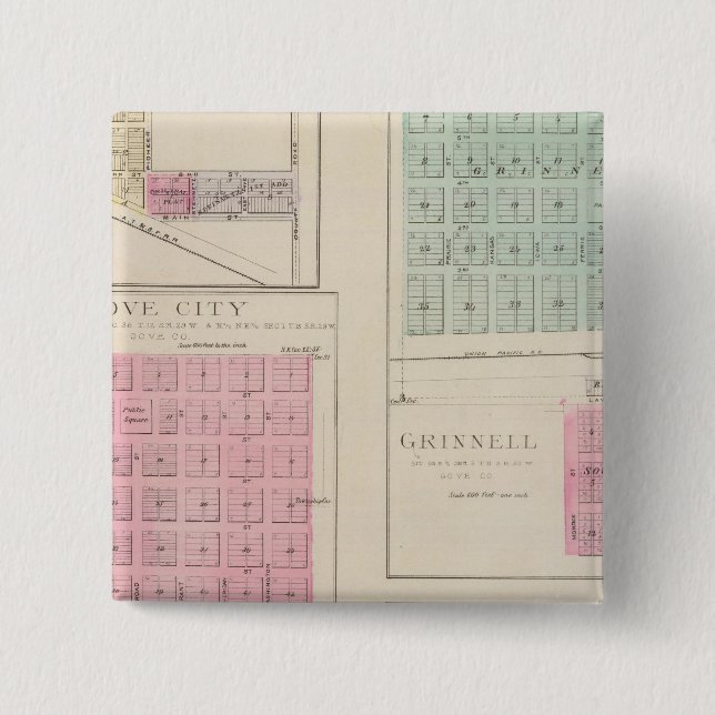 Chapa Cuadrada Alden, Gove City, Grinnell, Buffalo Park, Kansas (Anverso)