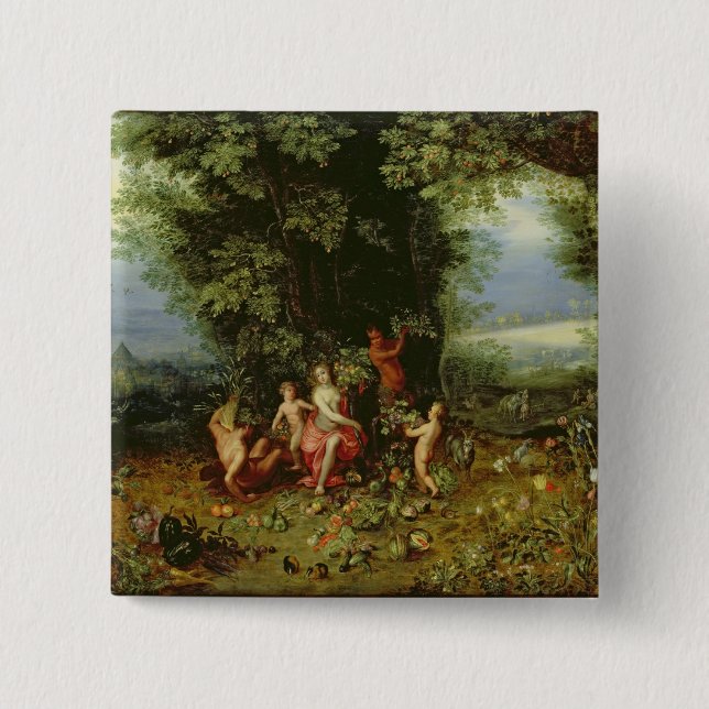 Chapa Cuadrada Alegoría de la tierra (Anverso)