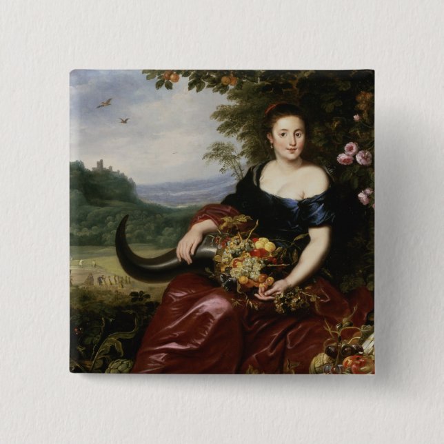 Chapa Cuadrada Alegoría de la tierra (Anverso)