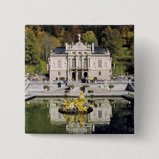 Chapa Cuadrada Alemania, Baviera, Castillo de Linderhof. Linderho (Anverso)