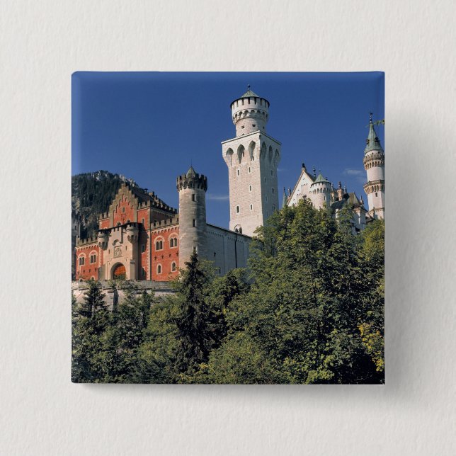 Chapa Cuadrada Alemania, Baviera, Castillo de Neuschwanstein. (Anverso)