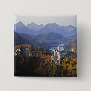 Chapa Cuadrada Alemania, Baviera, Castillo Neuschwanstein.Doble