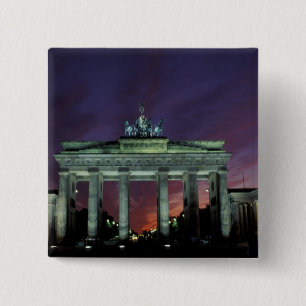 Chapa Cuadrada Alemania, Berlín. Puerta de Brandeburgo por la noc