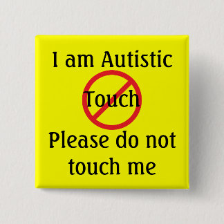 Chapa Cuadrada Alerta Med de autismo sin toque