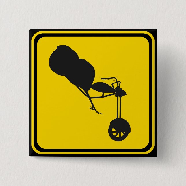 Chapa Cuadrada ¡Alerta, Trikes Xing! (Anverso)
