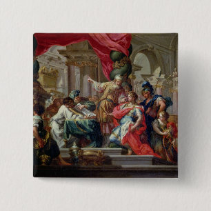 Chapa Cuadrada Alexander el grande en el templo de Jerusalén