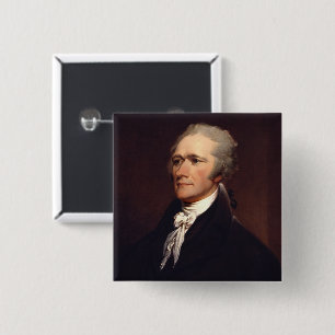 Chapa Cuadrada Alexander Hamilton: Padre fundador de EE. UU., His