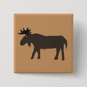 Chapa Cuadrada Alfiler Moose de chocolate