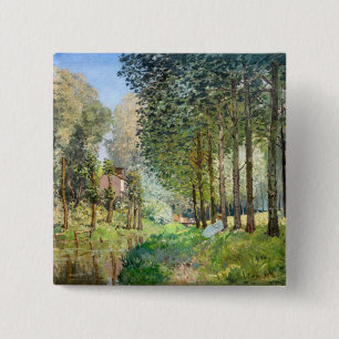 Chapa Cuadrada Alfred Sisley - Descanso a lo largo del arroyo