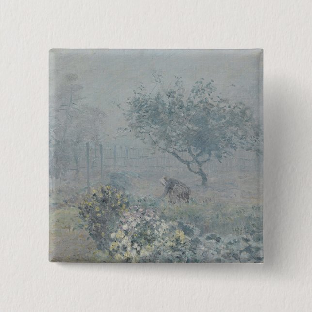 Chapa Cuadrada Alfred Sisley - Niebla, Voisins (Anverso)