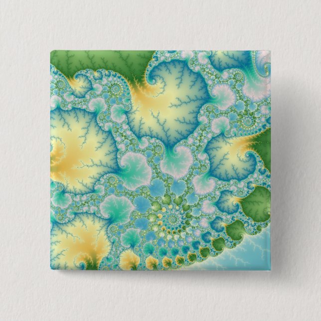 Chapa Cuadrada Algas - fractal (Anverso)