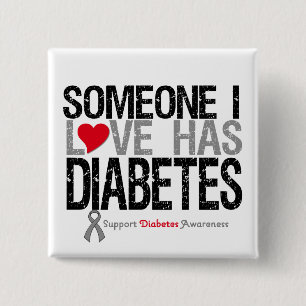 Chapa Cuadrada Alguien amor de I tiene diabetes